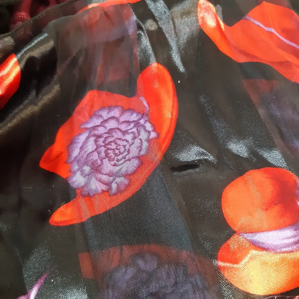 Bundle Of 3 Red Hat society Sheer Scarves Head Covers Fancy Ladies
